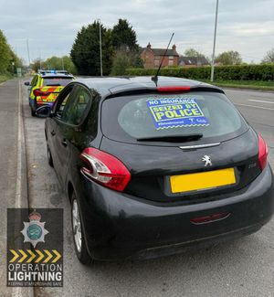 Vehicle seized by police in Stafford