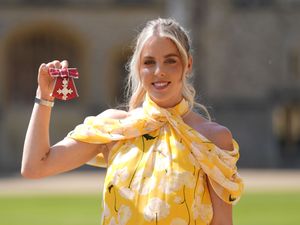 Olympic champion Keely Hodgkinson attended an investiture ceremony at Windsor Castle