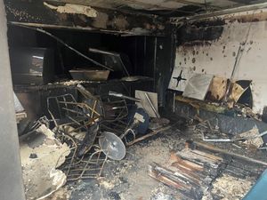 Supporting image for story: Cafe and supermarket burnt out during night of disorder in Belfast