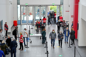 Telford International Centre has been transformed into a mass vaccination site