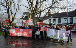 Protests in Albrighton over the housing proposals