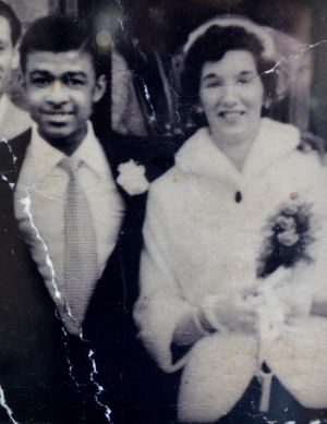 Lilian and George Peterkin on their wedding day
