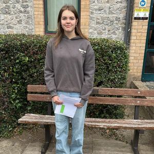 Mia Dibley at Ysgol Calon Cymru with 5A*s, 5 As and 2 Bs