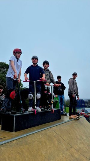 Scooter Riders at Britannia Skate Park