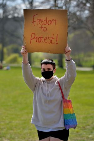 The 'Kill the Bill' protest in Shrewsbury's Quarry