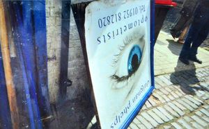 The sign that fell on the pram