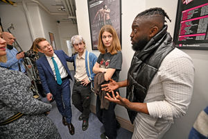 Andy Street chats with boot camper Andre Reid