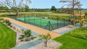 Tennis court at Meadow View Manor 