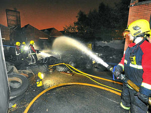 Supporting image for story: 300 tyres ablaze at Sandwell industrial yard