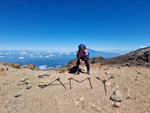 Ryan McQueen pays tribute to his sister at the top of Mount Kilimanjaro