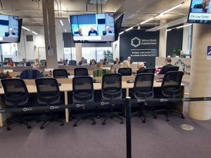 A view from the press bench at a Telford & Wrekin Council cabinet meeting. Picture: LDRS