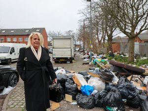 Supporting image for story: Mountains of Christmas rubbish on streets of Birmingham as bin strikes continue
