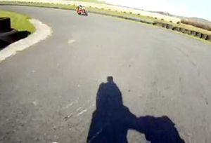 Supporting image for story: Ross Turner, 8, riding in the slipstream of Valentino Rossi