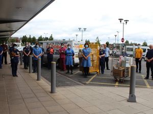 Supporting image for story: Staff at Walsall Manor Hospital donate food as thank you