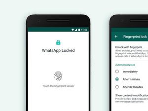 Supporting image for story: WhatsApp adds fingerprint unlock feature for Android users