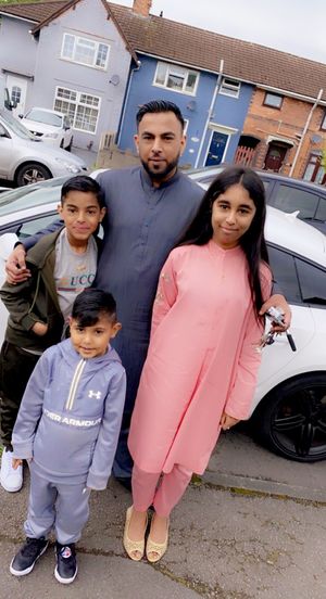 Abdul Ahad Haroon with dad Haroon, brother Ibrahim and sister Zaina 