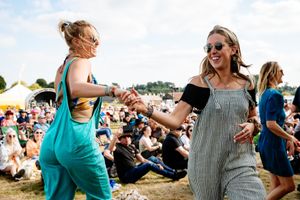 Crowds enjoying the performances
