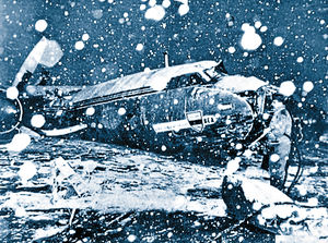 The plane after the crash