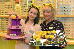 Alice Minihan and Caroline Wooding organised a cake sale at Specsavers in Telford Town Centre