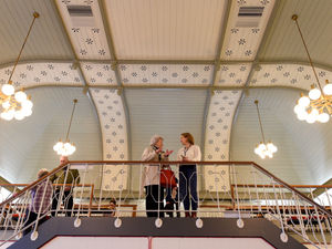 Supporting image for story: Ribbon cutting as the Anstice opens its door again