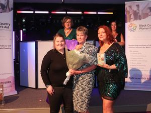 Left to right: Marie Gauntlett from award sponsor Hubtel IT; Sara Ward, CEO of BCWA; Inspirational Woman of the Year 2025 winner Jo Downing; last year’s winner Kerry Tidman; Amy Parker, Finance Director and Deputy CEO of BCWA.