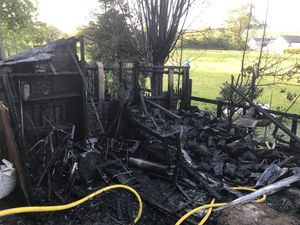Supporting image for story: Canisters explode in Shropshire shed fire