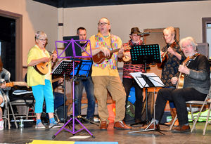The Clun Ukulele Band provided entertainment