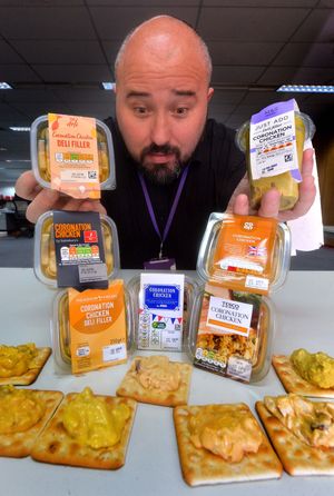 The seven versions of coronation chicken were graded on smell, texture and taste