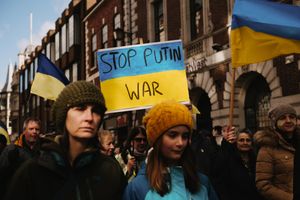 The march in Shrewsbury 