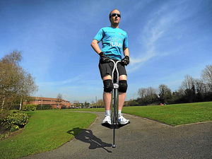 Supporting image for story: Is he hopping mad? Penkridge man to complete Manchester marathon on pogo stick