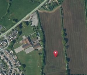 Trewern - the site where 40 homes could be built - from UK grid reference finder.