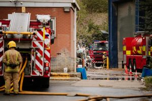 Fire crews on site on Tuesday morning