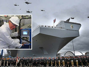Supporting image for story: Shropshire MP powers up warship at ceremony