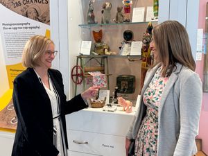 (L-R) Joanna Terry, Head of Archives, Heritage and Culture at Staffordshire County Council, and Hayley Coles.