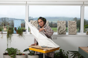 Halima Cassell (pictured) who has made headlines after being shortlisted for the new Queen Elizabeth II National Memorial will feature in the arts trail. Picture: Vicky Polak Studio.