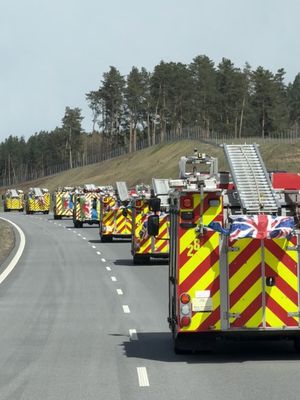 The convoy on the move