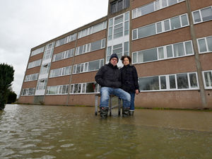 Supporting image for story: Shrewsbury flats ravaged by floods just weeks before getting new barriers