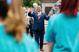 The new Telford Mayor Councillor Raj Mehta at the Ironbridge High Street Celebrations
