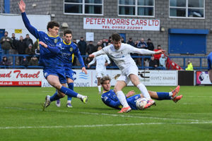Bucks’ Remi Walker sends a shot towards goal Picture: Kieren Griffin Photography
