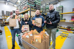 Dan Coppins (eleven10creative), Jen Coleman (Black Country Food Bank), Steve Watson and Alex Smith (both eleven10creative)