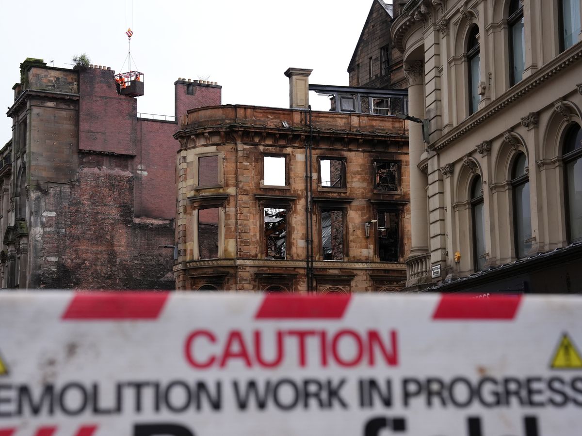 Another exit at Glasgow Central to reopen as demolition after fire progresses Another exit at Glasgow Central to reopen as demolition after fire progresses
