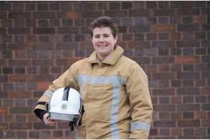 Becci Bryant pictured during her days as a firefighter