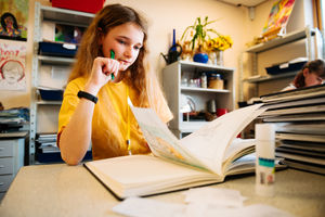 Marking time for Zara Cole, 11, in her teaching role