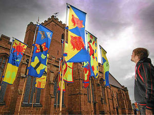 Supporting image for story: Shifnal flags flutter as part of festival