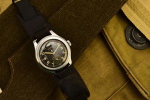 The Cyma military watch, a member of the ‘Dirty Dozen’ which is coming up for auction in Shrewsbury
