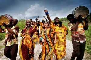 Supporting image for story: The Creole Choir of Cuba thrill Town Hall crowd