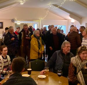 Willey Village Hall was packed for the presentation