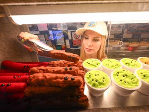 Supporting image for story: Artist to serve up fish and chips at takeaway shop made entirely from felt