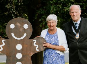 The statues were the brainchild of Margaret Smith, and the project began while her husband Roger was mayor last year