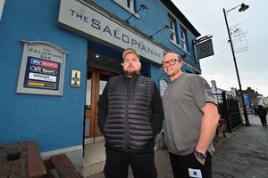 Ollie Parry (right) is celebrating 20 years of running The Salopian Bar in Shrewsbury. He is with fellow co-owner Kev Rippard, who came on board in 2020